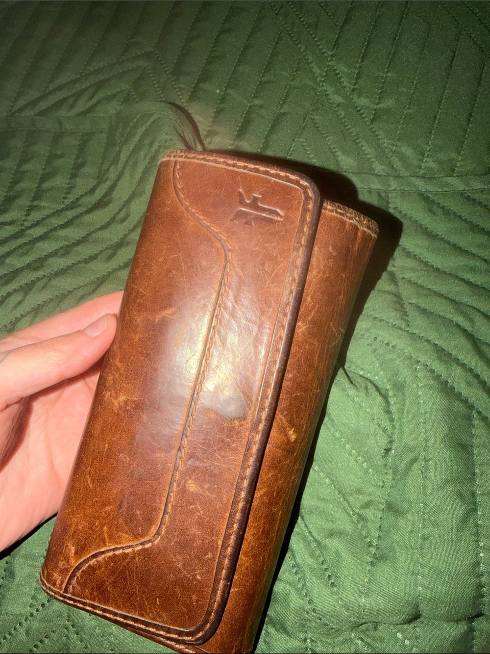 Frye Brown Leather Long Wallet